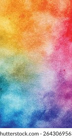 Vibrant Watercolor Rainbow Gradient Abstract Background.