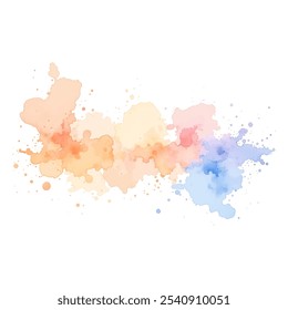 A vibrant watercolor splash in a rainbow of colors, perfect for adding a touch of creativity and energy to your designs