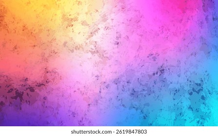 Texture éclatante à l'aquarelle dans les tons de jaune, rose et bleu pour un design artistique et des arrière-plans graphiques créant un effet visuel onirique et Abstrait