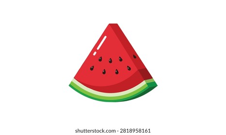 Vibrant watermelon slice with red green and black seeds fresh juicy summer fruit bright and colorful for health and refreshment concept