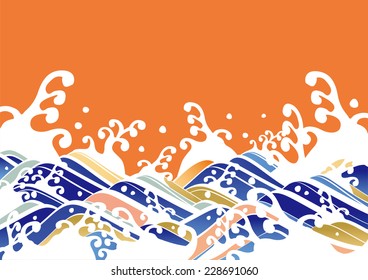 Vibrant wave illustration