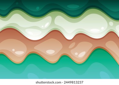 Vibrant waves in fluid motion. Vector illustration.