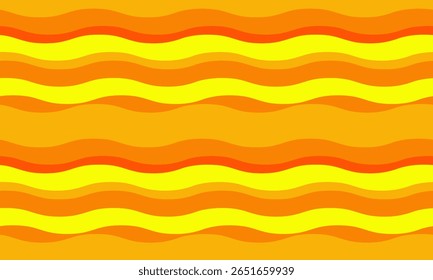 Vibrant, wavy abstract background in sunny orange and yellow hues. Perfect for website banners, textile prints, or cheerful, summery designs. Evokes warmth, energy, and optimism.