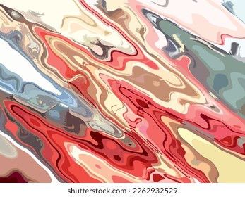 Vibrante fondo ondulado en clave rojo-azul-amarillo para textiles o telas. Fondo multicolor líquido para tendencias de moda, conceptos de negocio, scrapbooking, texturas, interiores, cubiertas, carteles, etc. 