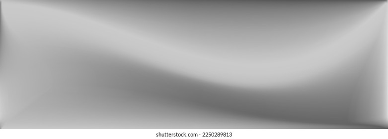 Malla vibrante de gradiente ondulado. Malla de gradiente ondulada monocromática de agua. Fondo de líneas horizontales de color gris de aluminio. Ilustración de textura borrosa en blanco y negro. Fondo Metálico Natural Borroso.