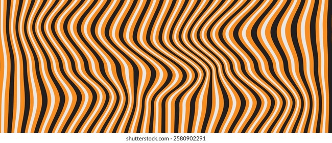 Vibrant Wavy Line Abstract Background for Templates and Banners