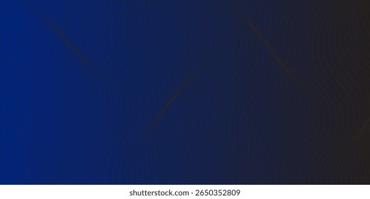 Fondo de línea ondulada vibrante con degradado azul a negro. El patrón abstracto dinámico con curvas punteadas crea una sensación futurista y energética