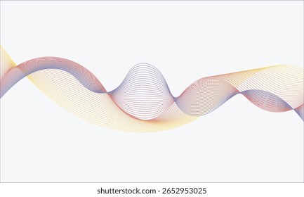 Vibrant Wavy Lines Abstract Digital Art With Gradient Colors And Patterns