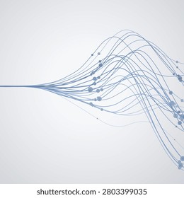 Vibrant Wavy Lines vector background with bright commercial color accents for microstock and commercial design projects.