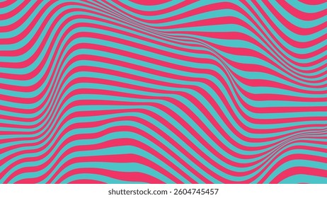 Vibrant Wavy Optical Illusion Background