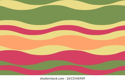Vibrant wavy stripes in calming pastel shades create a cheerful, seamless pattern.  Perfect for backgrounds, textiles, or website design, this image evokes feelings of serenity and optimism.