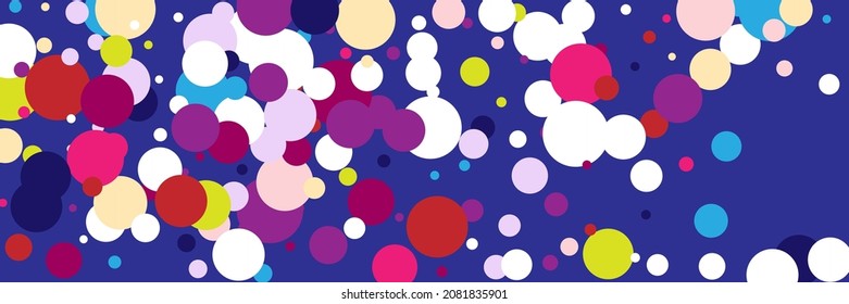 Vibrant White Play Pink Indigo Rainbow Background. Children Dark Violet Color Circles Print. Bright Pastel Red Bordo Yellow Wallpaper. Multicolor Purple Kids Beige Blue Green Composition.