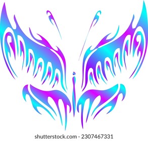 Vibrant Wings: The Colorful Vectorial Butterfly