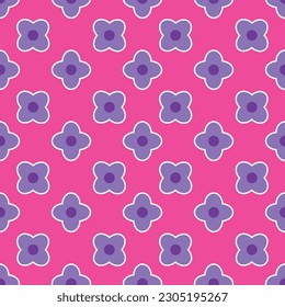 Vibrant Y2K floral pattern. Funny funky retro flowers background