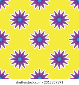 Lebhaftes Y2K Blumenmuster. Funny funky Retro-Blumen-Hintergrund