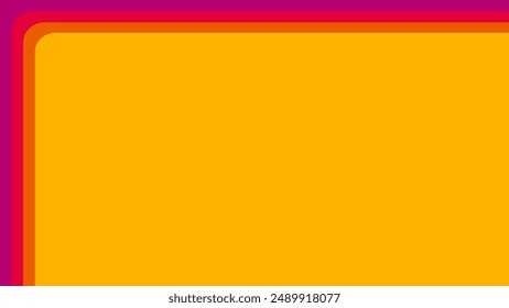 A vibrant yellow background accented by colorful borders, creating a cheerful and dynamic design perfect for any creative project or promotional material. it captures attention instantly.