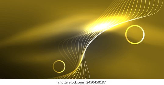 A vibrant yellow background adorned with intricate circles and lines, creating a mesmerizing pattern. Macro photography of terrestrial plants, water, and metal elements, reminiscent of still life art