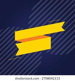 Un fondo amarillo vibrante con rayas diagonales atrevidas y un elemento de Anuncio de cinta, perfecto para diseños promocionales.