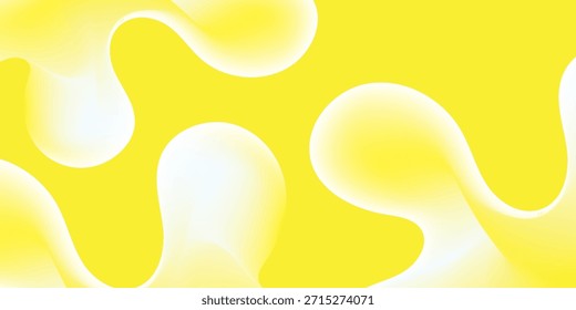 Un fondo amarillo vibrante con Formas fluidas y abstractas en blanco y amarillo, creando una sensación de movimiento y forma orgánica.