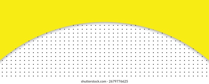 Diseño de fondo punteado amarillo y negro vibrante