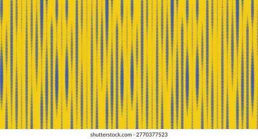Vibrant yellow and blue barcode pattern fills entire view