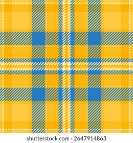 Vibrant yellow and blue plaid pattern.  Perfect for textile design, website backgrounds, or fashion projects.  This cheerful, geometric texture evokes feelings of warmth and optimism.