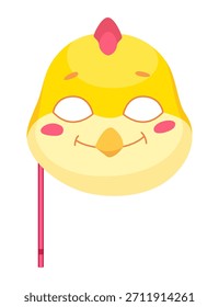 Vibrant Yellow Chicken Mask designed for Kids Parties and Celebrations, adding festive fun
