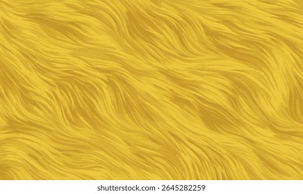 Vibrant yellow faux fur texture with smooth, wavy strands. This soft and fluffy pattern adds warmth and energy, ideal for kids’ designs, fashion backgrounds, plush materials, or 3D textures.