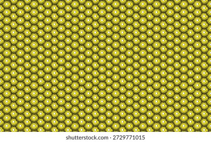 Padrão contínuo geométrico amarelo vibrante