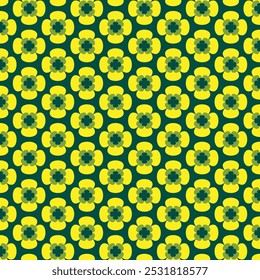 A vibrant yellow and green flower pattern background features cheerful yellow blooms against lush green foliage. This lively combination adds a fresh and uplifting touch to any design.