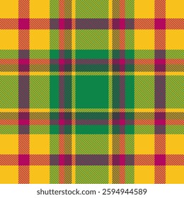 Vibrant yellow, green, and magenta plaid pattern.  Perfect for textile design, fashion, website backgrounds, or wrapping paper.
