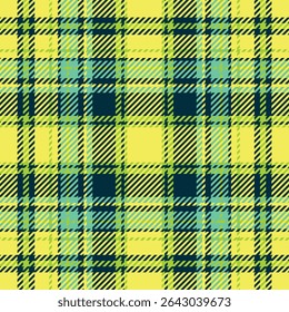 Vibrant yellow, green, and navy plaid pattern.  Ideal for textiles, fashion, and web design.  This energetic and stylish design evokes feelings of freshness and modernity.