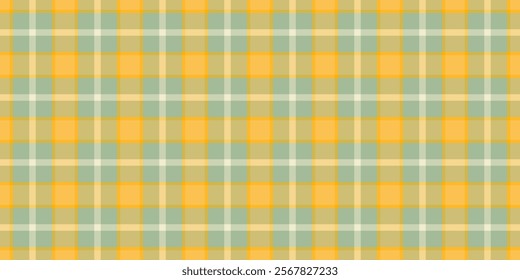 Vibrant yellow and green plaid pattern, perfect for textile design, website backgrounds, or fashion projects.  The soft, muted tones offer a versatile aesthetic for various applications.