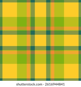 Vibrant yellow and green plaid pattern.  Perfect for textile design, website backgrounds, or autumnal themed projects.  This cheerful, seamless texture evokes feelings of warmth and optimism.