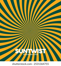 Vibrant yellow and green sunray abstract background with a dynamic vector design.