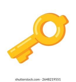 Icono de llave amarilla vibrante que representa la seguridad, el acceso y las soluciones en un entorno digital.