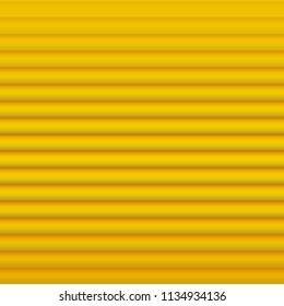 Vibrant yellow and orange colored horizontal striped 3d lines simple background.