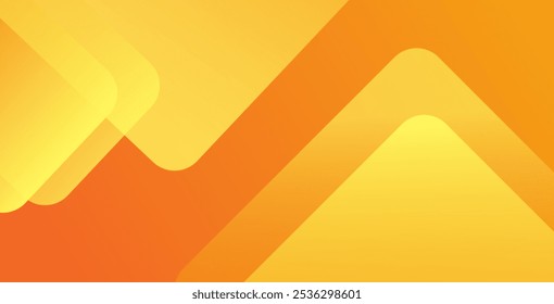 Vibrant Yellow and Orange Gradient Abstract Geometric Background with Layered Shapes - Modern, Minimalistic Design in Warm Tones, Perfect for Digital Wallpaper, Website Backgrounds, and Graphic Design