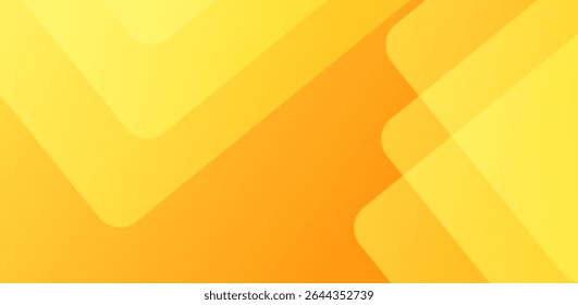 Vibrant yellow to orange gradient background with abstract geometric shapes, ideal for energetic, modern, and creative digital designs or promotional templates.