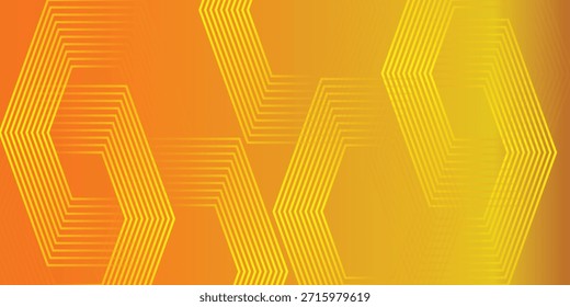 Vibrant Yellow and Orange Gradient Hexagon Background