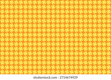 Vibrant yellow and orange houndstooth pattern.  Perfect for backgrounds, textiles, or fashion designs.