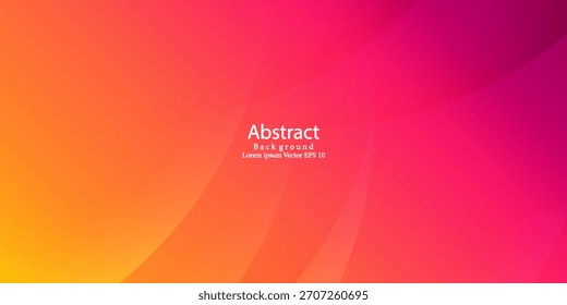 Vibrant Yellow Orange Pink Gradient Abstract Background with Smooth Wave Shapes. Modern concept for graphic design, background, web design, poster, banner, book, slideshow.