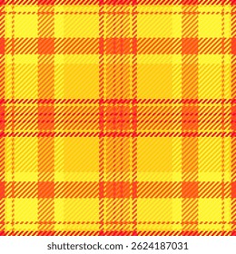 Vibrant yellow and orange plaid pattern.  Perfect for textile design, website backgrounds, or cheerful branding. This bright, energetic texture evokes warmth, happiness, and summer.