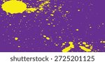 Vibrant Yellow Paint Splatter on Deep Purple Background