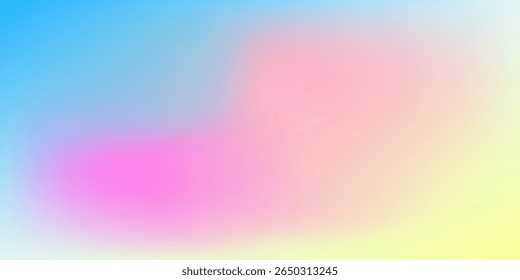 A vibrant yellow, pink, and blue sky-inspired rainbow gradient with a smooth transition of bright colors. Perfect for dreamy backgrounds, artistic projects, and digital designs.