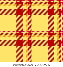 Vibrant yellow and red plaid pattern.  Perfect for textile design, website backgrounds, or crafting projects. This bold, geometric design offers a cheerful and energetic aesthetic.