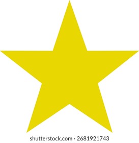 Vibrant Yellow Star Vektorgrafik für kreative Designprojekte