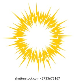 Lebendige gelbe starburst explosion grafik design element