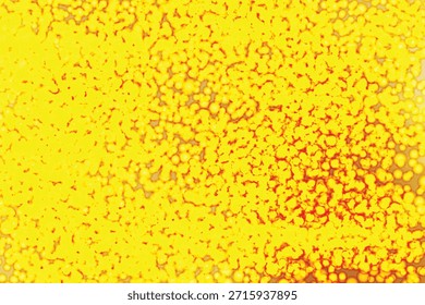 A vibrant yellow surface features an intricate pattern of reddish brown dots creating an abstract and dynamic background EPS vector