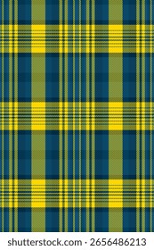 Padrão de xadrez amarelo vibrante e azul-petróleo.  Perfeito para design têxtil, moda, sites ou fundos. Esta textura ousada e sem costura evoca sentimentos de energia e tradição.